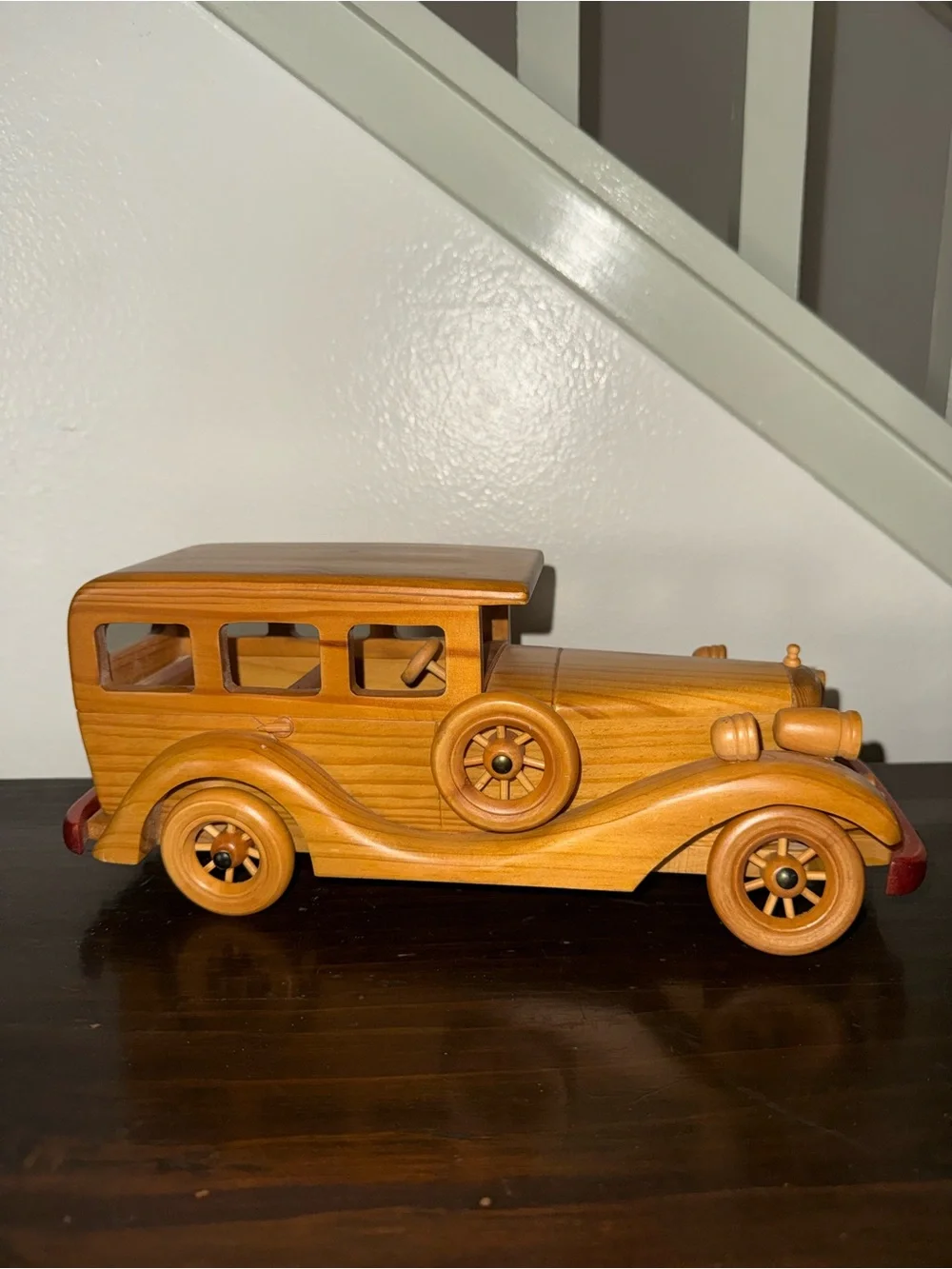 Wooden Classic Toy Car in Natural Wood Tone - Kids Toys